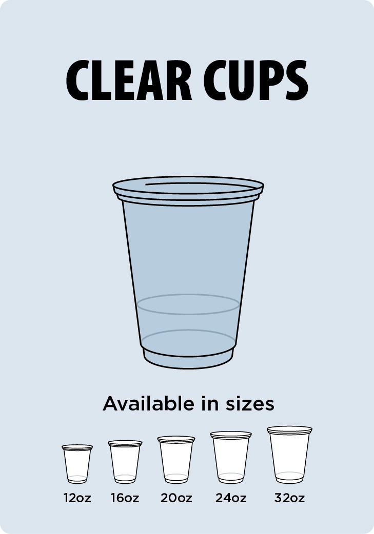 Clear Pet Plastic 16 oz Cups